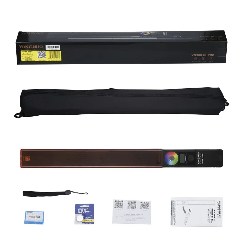 Yongnuo YN360 III YN360III YN360III PRO PHandheld RGB Ice Stick LED Video Light Touch Adjusting Controlled by Phone App