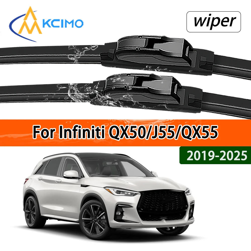 

Бесшумный черный комплект щеток переднего стеклоочистителя для Infiniti QX50 J55 QX55 2019-2025, аксессуары для стеклоочистителей лобового стекла