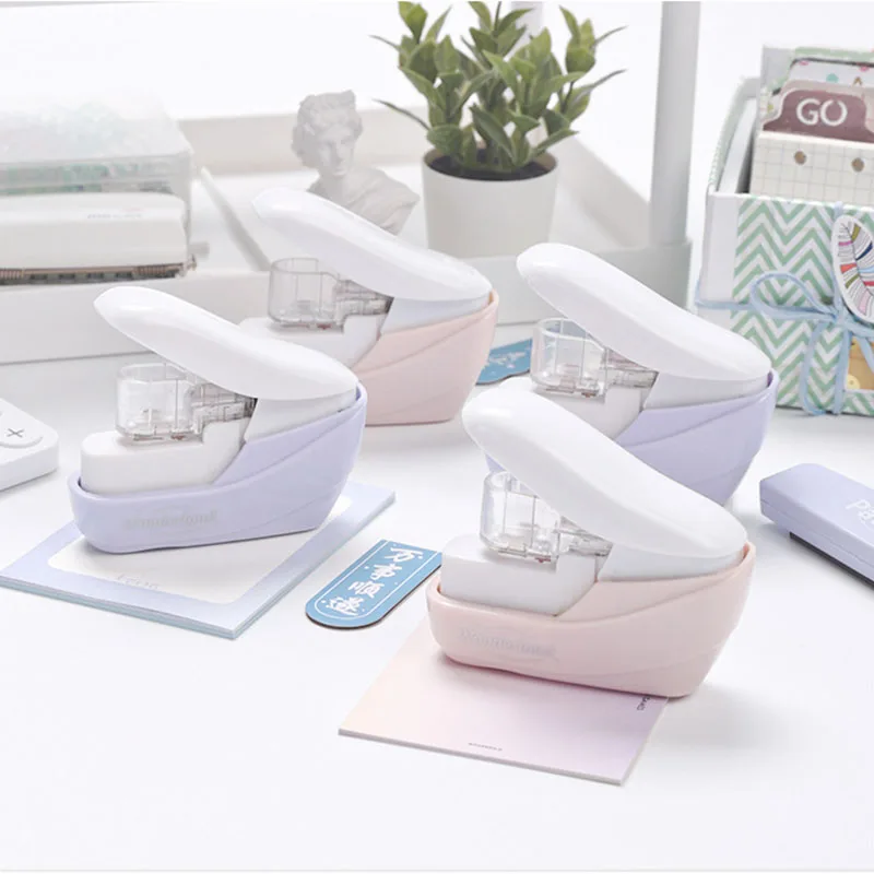 

Mini No Nails Easy Effortless Stapler book Stapling Stapler Without Staple Stapler Office Binding Supplies School Supplies