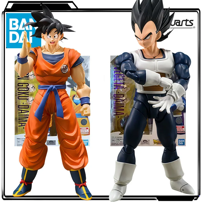 

Bandai натуральная аниме-фигурка S.H.Figuarts Sun Wukong & Vegeta, экшн-фигурки, игрушки для мальчиков, детский подарок, Коллекционная модель, украшения