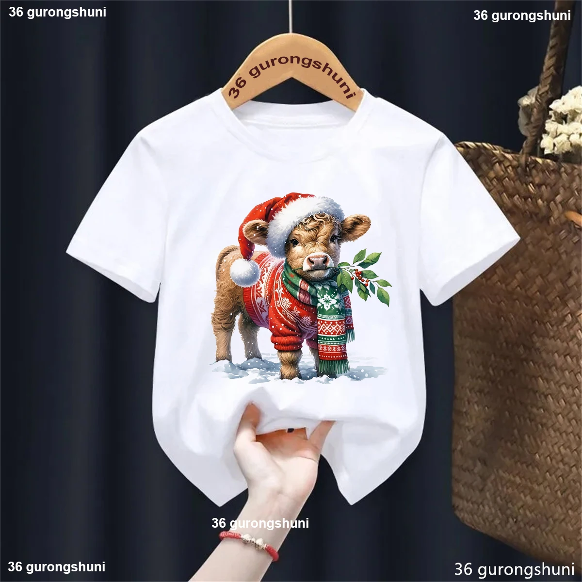 

Xmas Gift Kids Clothes Funny Christmas Llama Animal Printed Tshirt For Girls/Boys Harajuku Kawaii Children'S Clothing T-Shirt