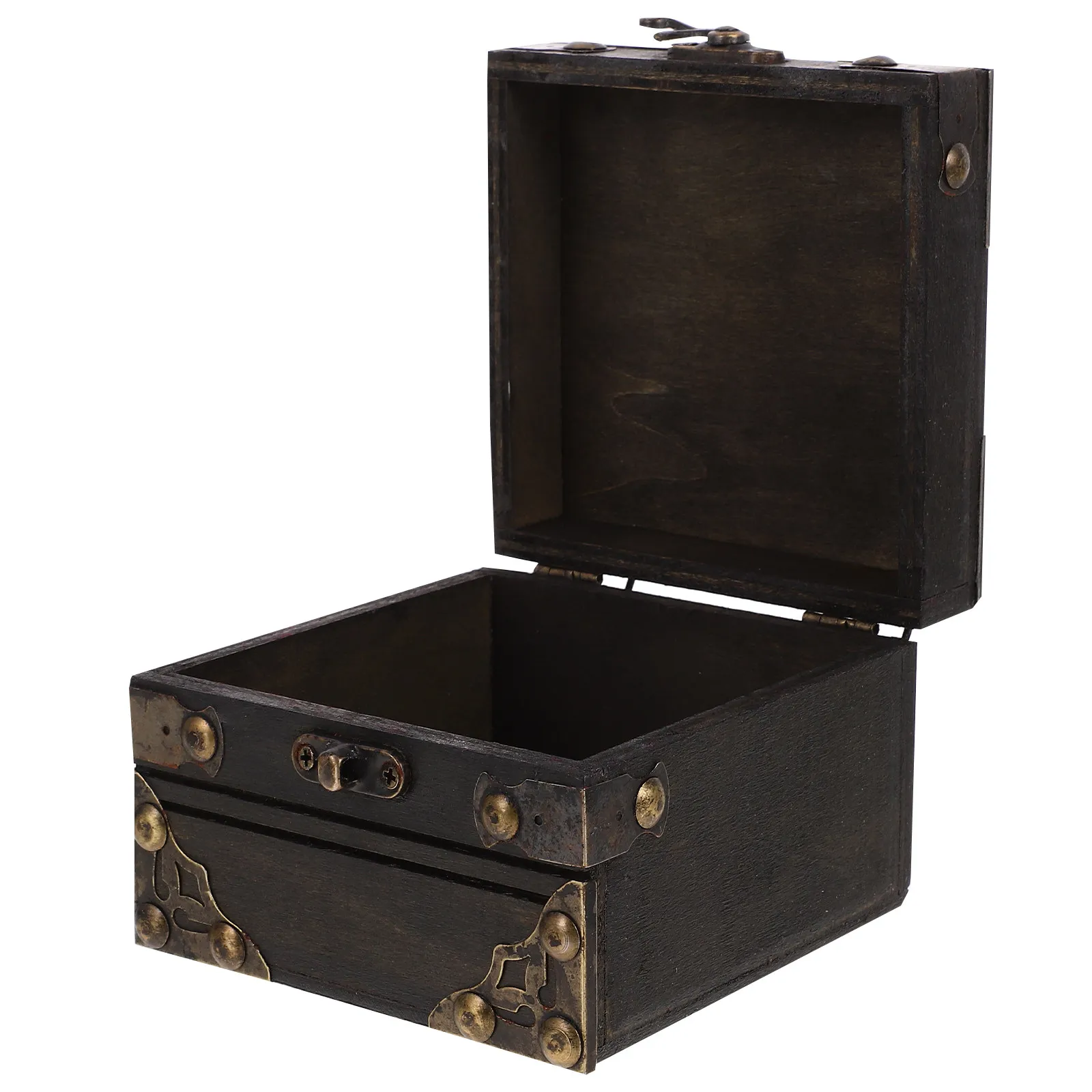 

Retro Wood Keepsake Box with Lid Vintage Storage Chest for Jewelry Coins Collectibles Display Decorative Sundries Organizer