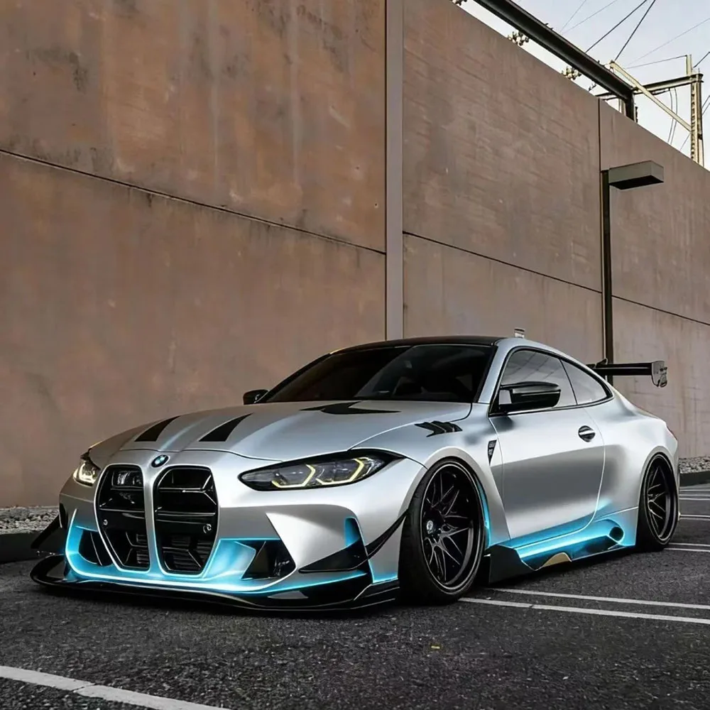 

PET Liner Weatherproof Vinyl Wrap Metallic Blue Vinyl Unique Car Wrap Solutions