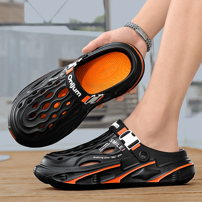 Mode herren Outdoor Sandalen Hausschuhe Strand Bequeme Clogs Weiche Rutschen Neue Männer Casual Schuhe Garten Schuhe Männliche Strand Hausschuhe – Detail 5
