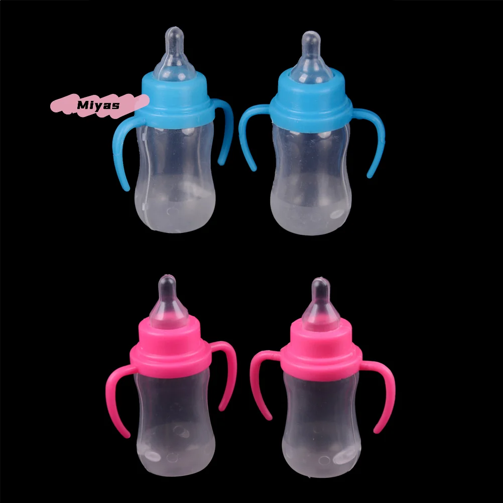 

Набор из 2 миниатюрных бутылочек для кукольного домика, случайный цвет, имитация, аксессуары для декора домашней сцены для кукол