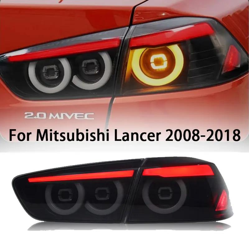 

Задний фонарь для Mitsubishi Lancer и EVO X, светодиодный задний фонарь 2008-2018 Lancer EX, задний противотуманный тормозной сигнал поворота, автомобильные аксессуары