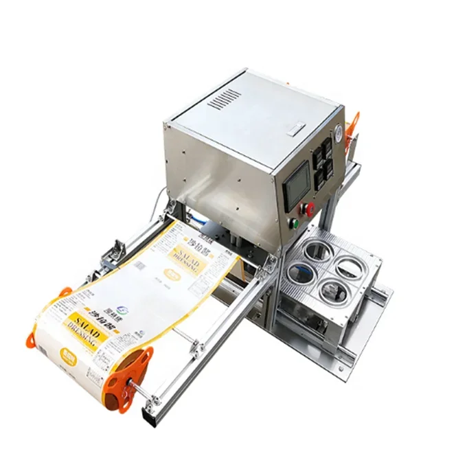 공장 가격 자동 소형 주스 즉석 라면 젤리 요구르트 일회용 종이 플라스틱 용기 충전 밀봉 기계