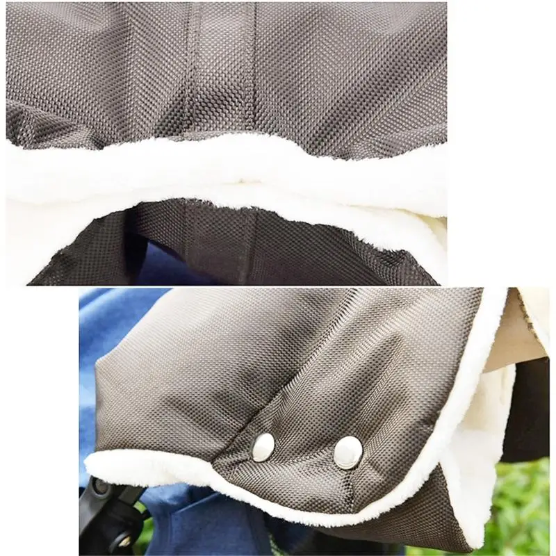 U50F 양털 안감 유모차 손 따뜻하게방풍 유모차 핸드 머프 유모차 손 보호대는 편안함으로 추위를 받아들입니다.
