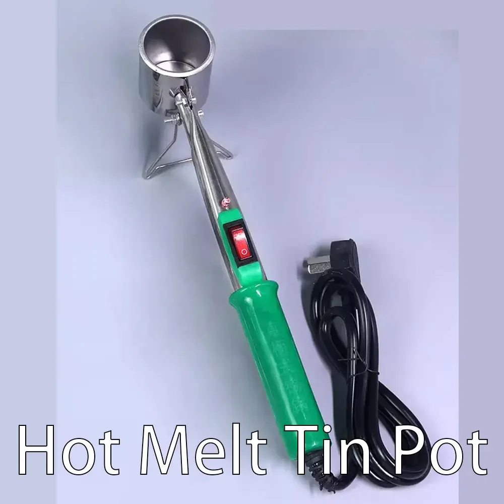 Electric Hot Melt Tin Pot High Power Small Electric Ironing Hanging Tin Furnace Electrician Wire Handheld Soldering Tin Pot