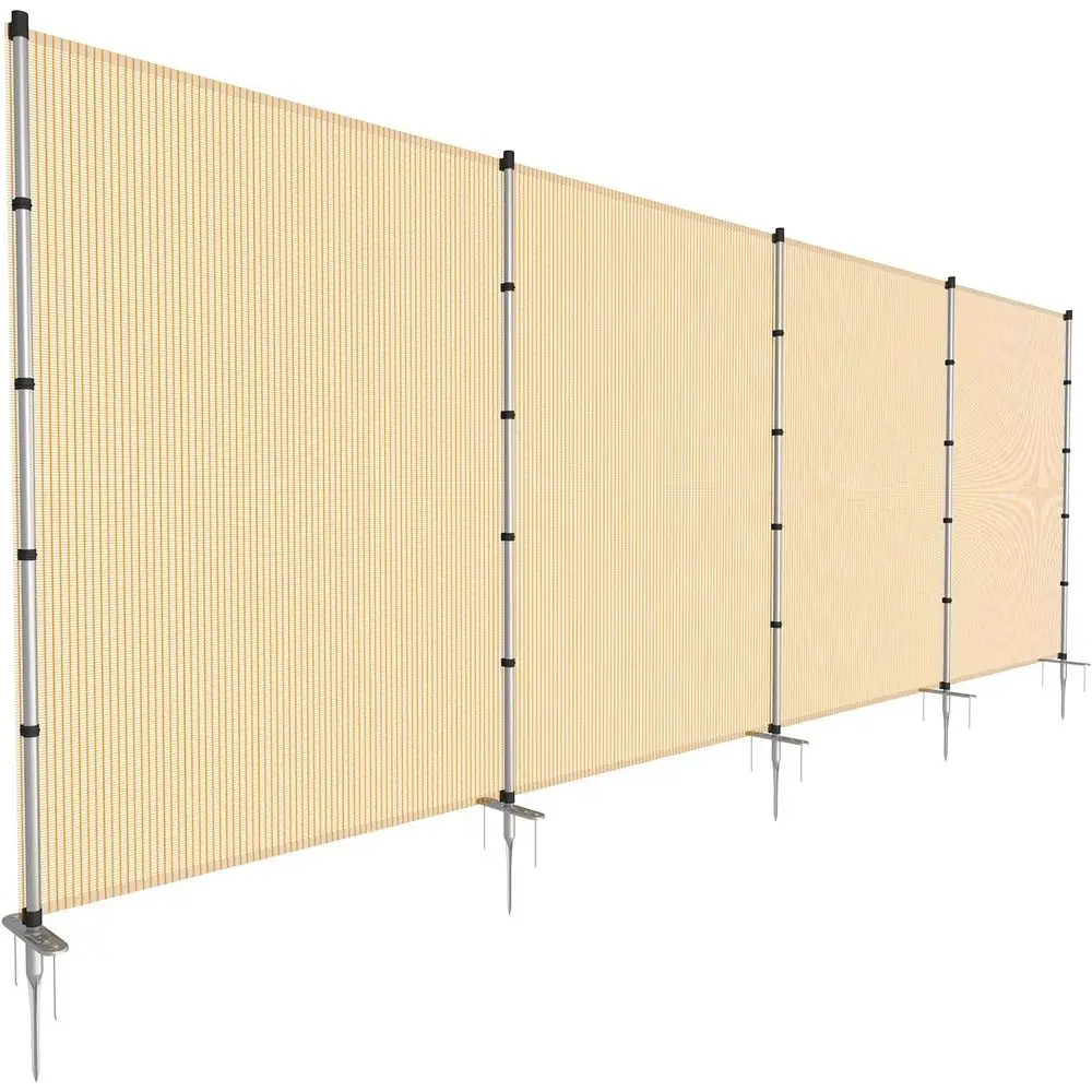 

Портативный уличный сетчатый забор со столбами, 6x24 дюйма, многоразовый, идеально подходит для бассейна, сада, корпуса для домашних животных