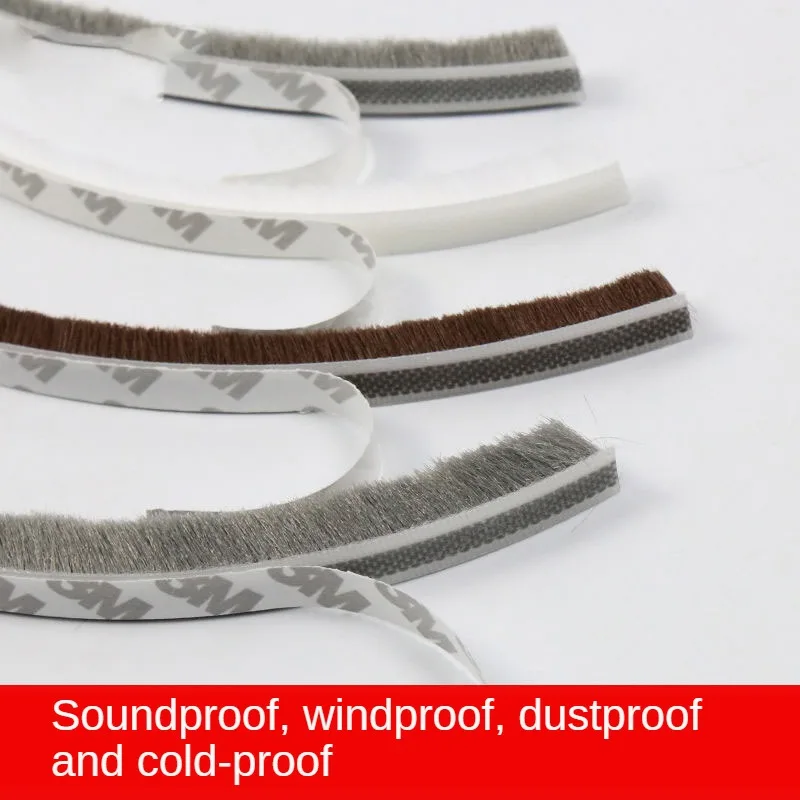 5M Door Window Sealing Strip Soundproof Brush Seal Card Slot Weather Stripping Burlete Puerta Acoustique Window Gap Foam Filler