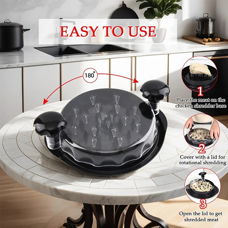 1PC Chicken Shredder Tool Meat Breast Shredding Separation Mincing Grinder Machine With Lid For Shredding Chicken Pulled Beef
