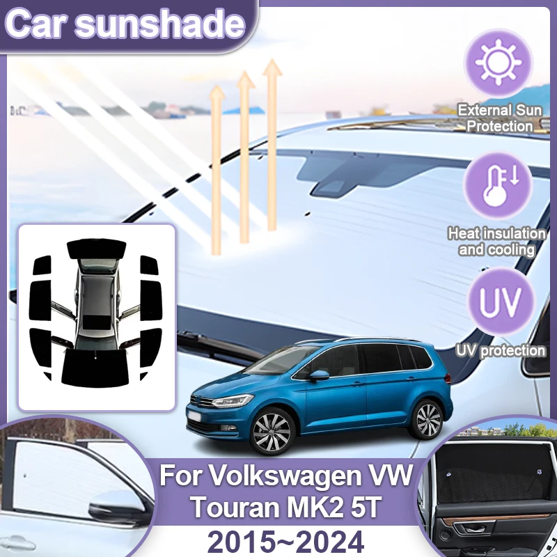 

Для Volkswagen VW Touran аксессуары MK2 5T 2015~2024 2016 2017 2018 2019 2020 отражатель солнцезащитный козырек серебристый солнцезащитный экран окно
