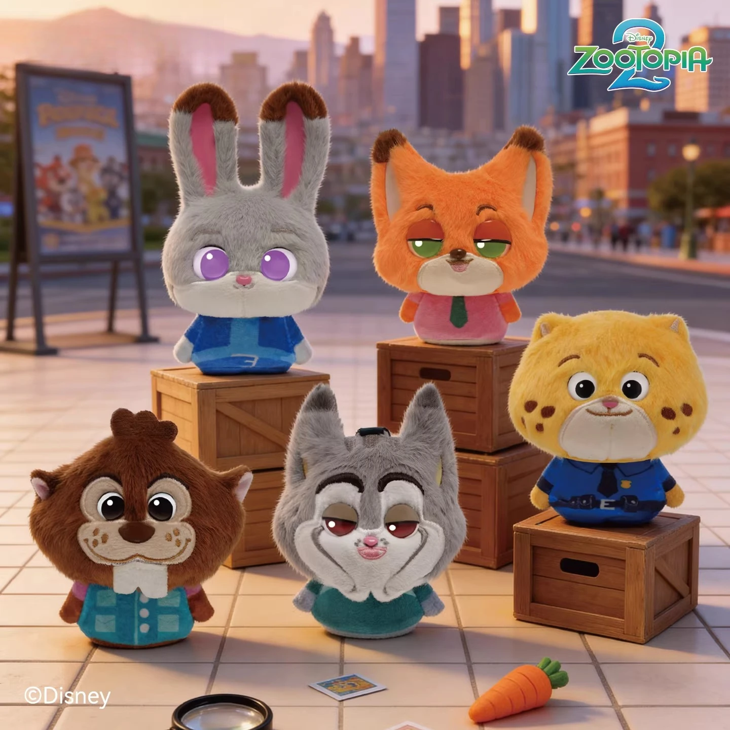 

Zootopia 2 Bullet Fleece Pendant Blind Box Cute Doll Peripheral Toy Gift Judith Nick Bag Pendant Key Chain Decoration
