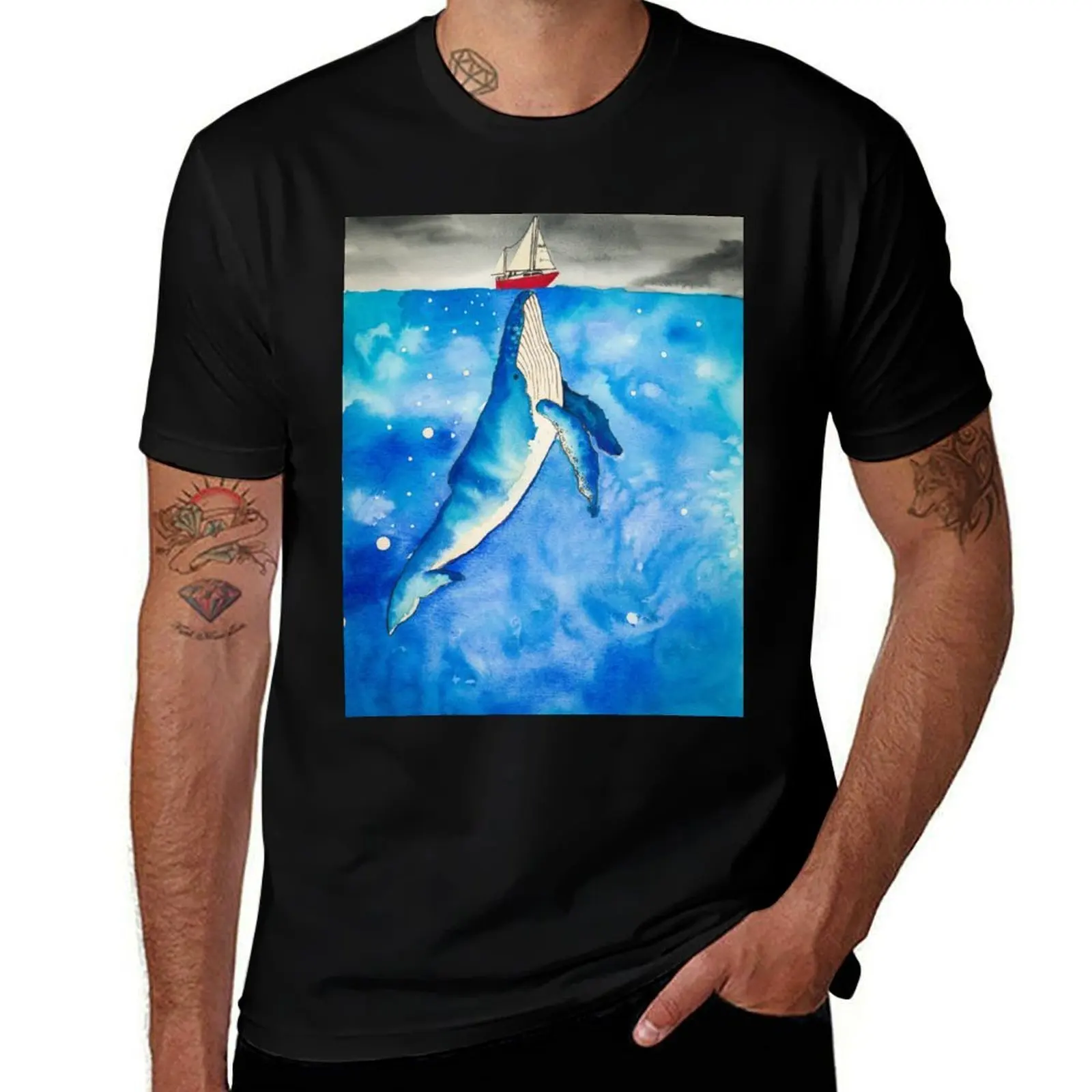 

Humpback whale painting. T-Shirt Quick Dry Fishing T-Shirt