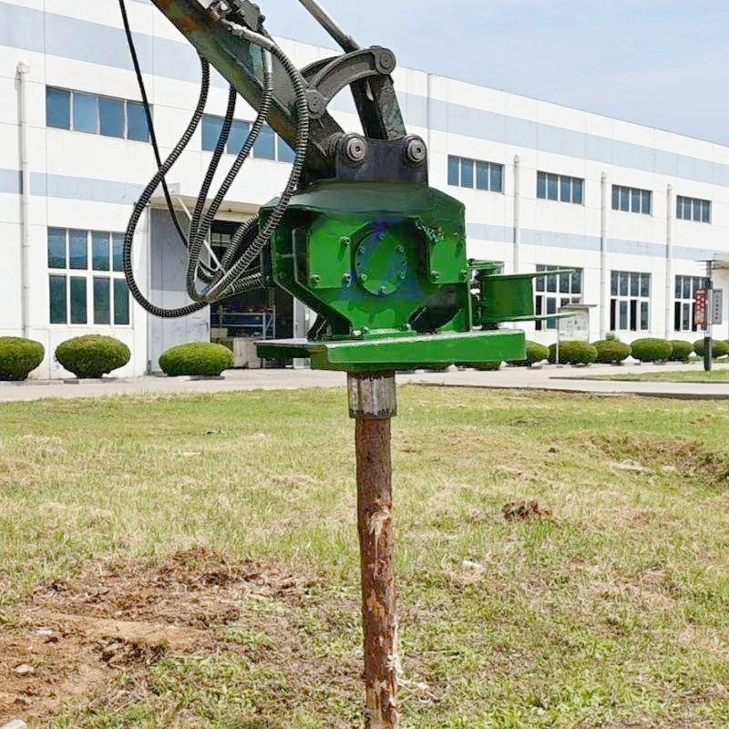 11-3 ton hydraulic pile driver compactor with grab for small excavator construction