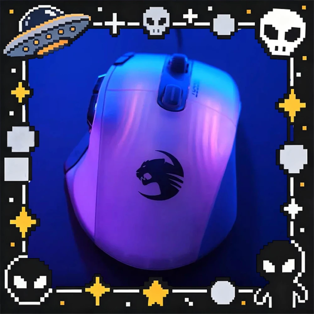 

Turtle Beach KONE XP Gaming Mouse 19000DPI Three Mode Connection 3D RGB Lamp Effect PC Mouse Krystal 4D Roller Light Weight Gift