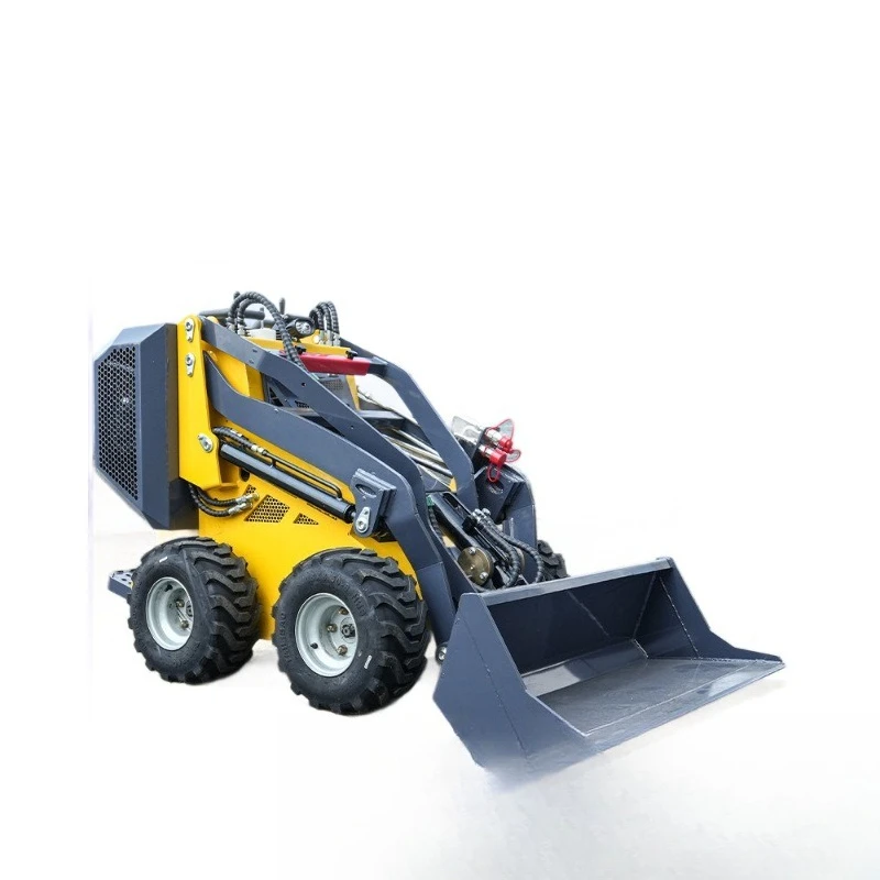 Tire/crawler skid steer loader, multi-functional construction vehicle for indoor and outdoor construction of vegetable
