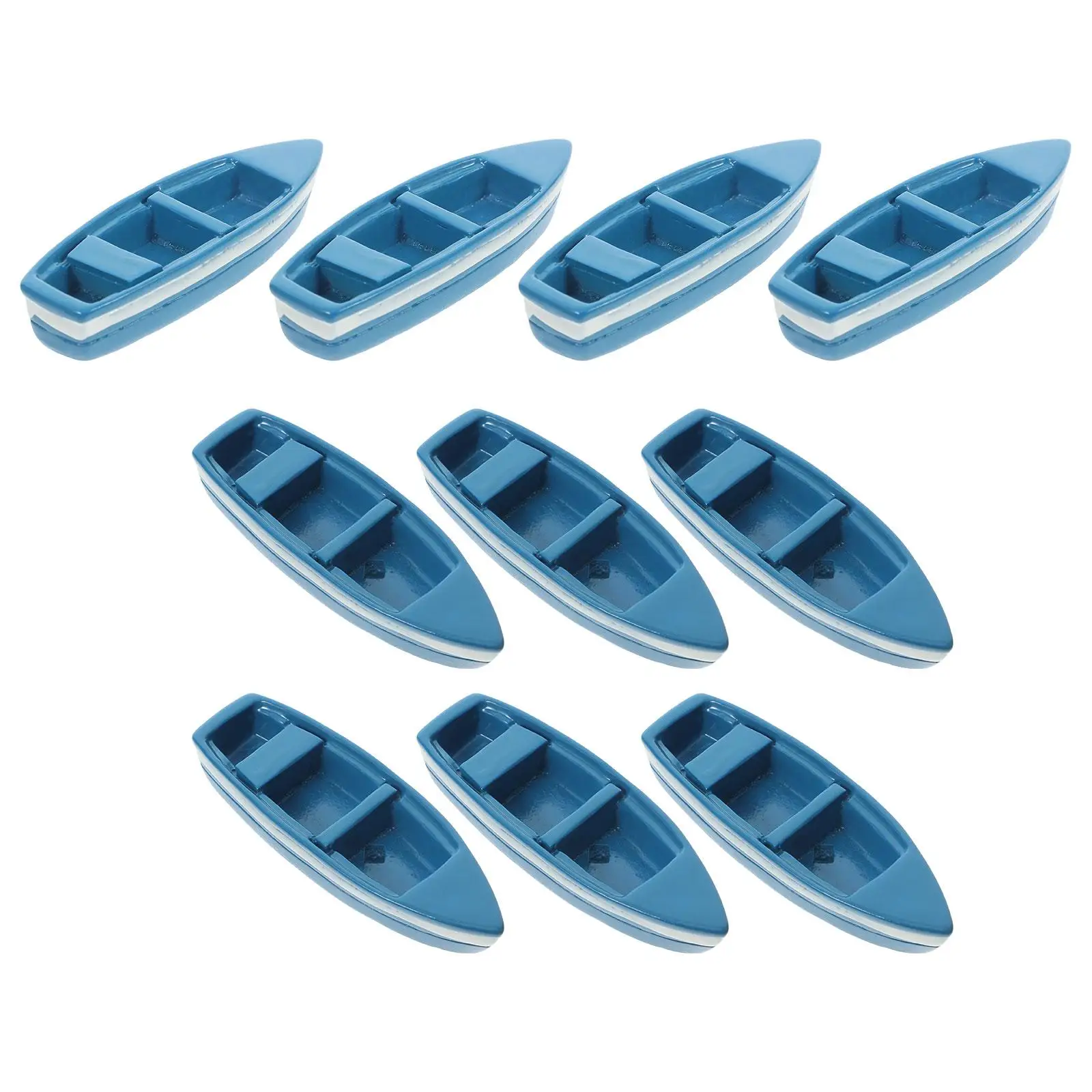 

10 Pcs Mini Yacht Sailing Boat Decor Sand Table Remote Control Model Resin Fishing