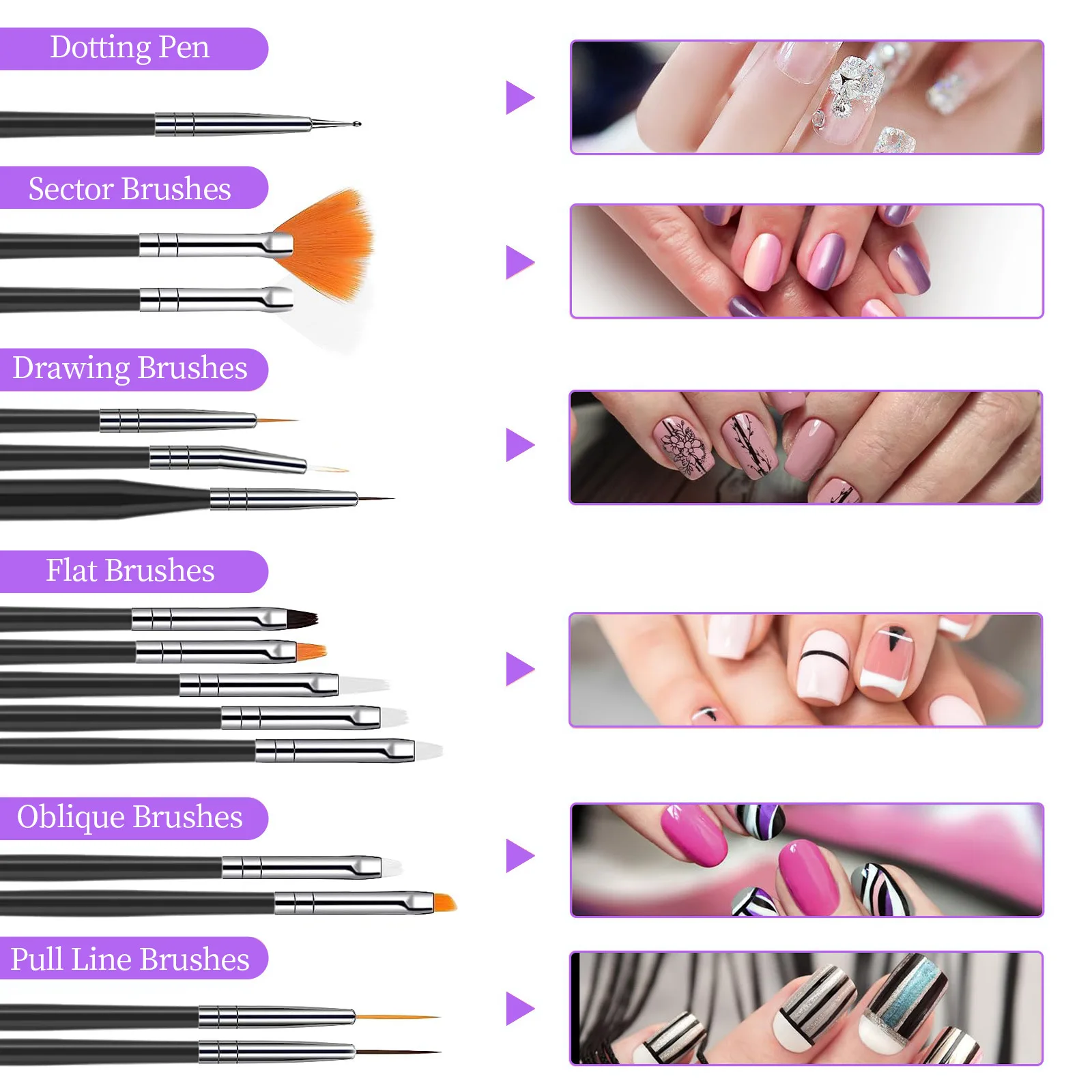 Conjunto de nail art para iniciantes com kit de broca para unhas e pó cromado para uso doméstico