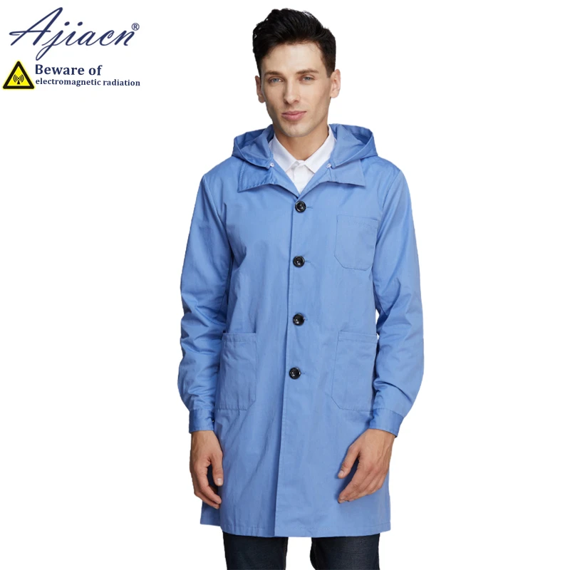 Genuine anti-radiation hooded overcoat Mobile phone, computer, WIFI, microwave Electromagnetic radiation shielding clothes