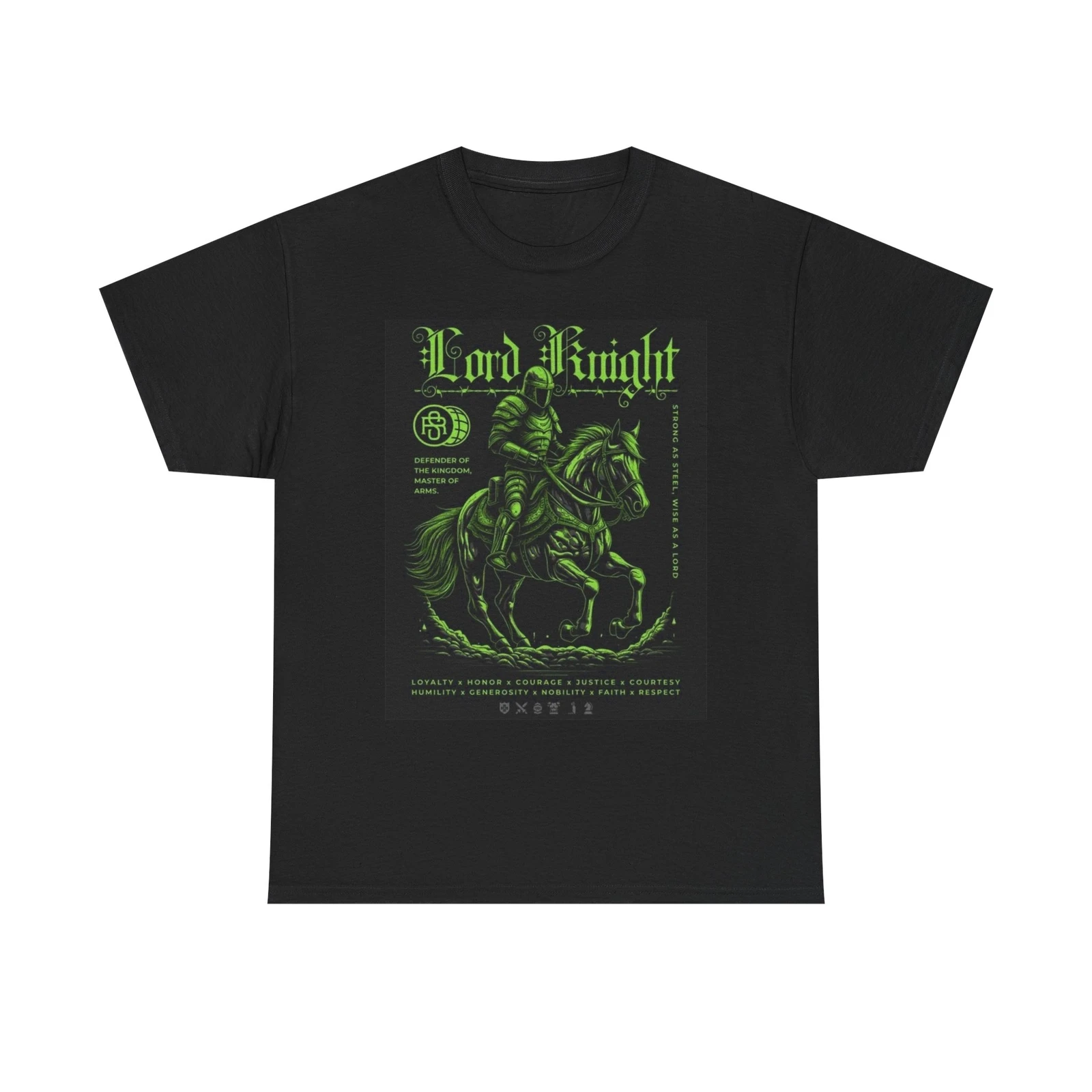 

Футболка с рисунком Lord Knight, уличная одежда, унисекс, плотная хлопковая футболка