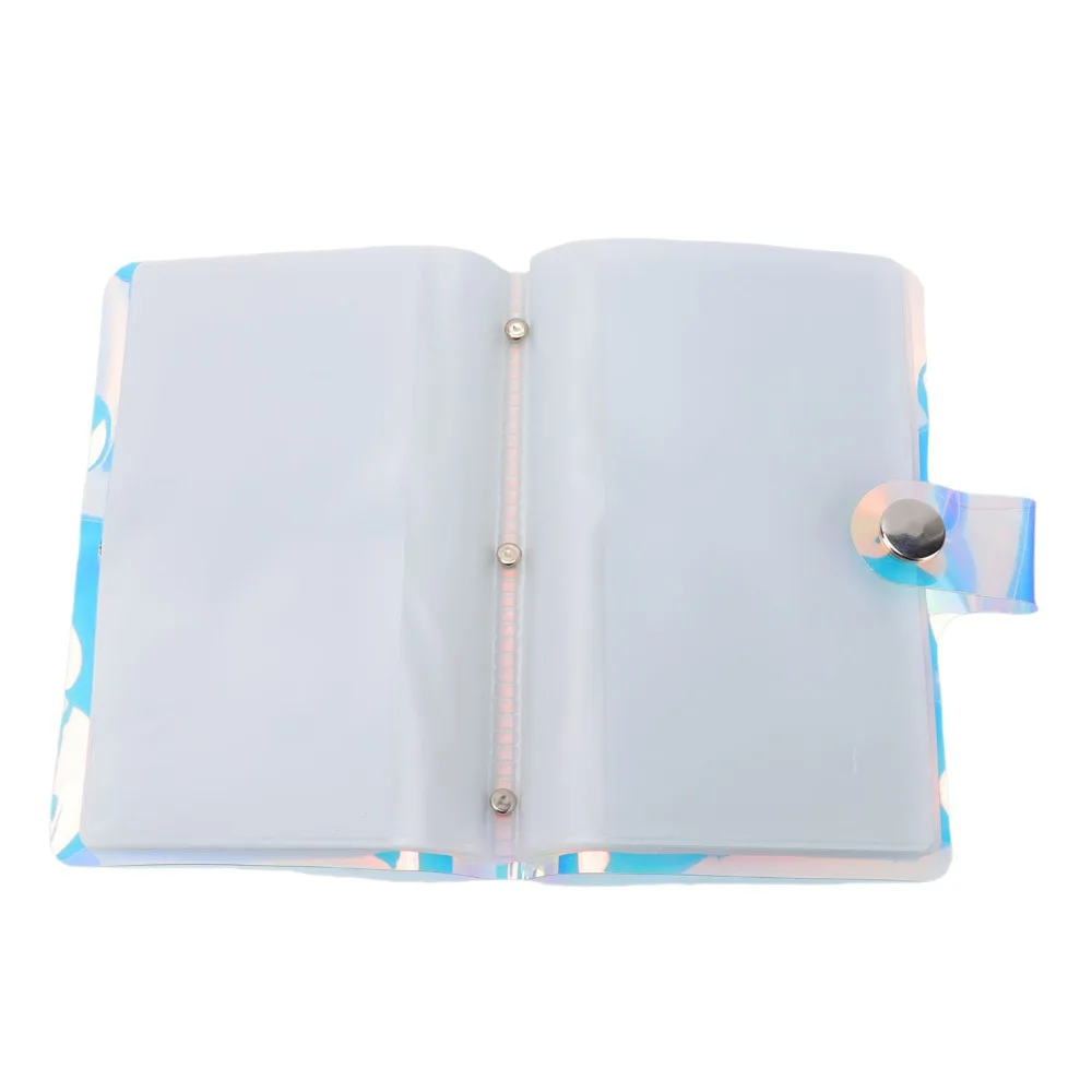 Large Capacity Nail Stamping Plate Organizer 16 Square Slots Transparent Pages Nail Stamp Plate Case Compact Storage Portable