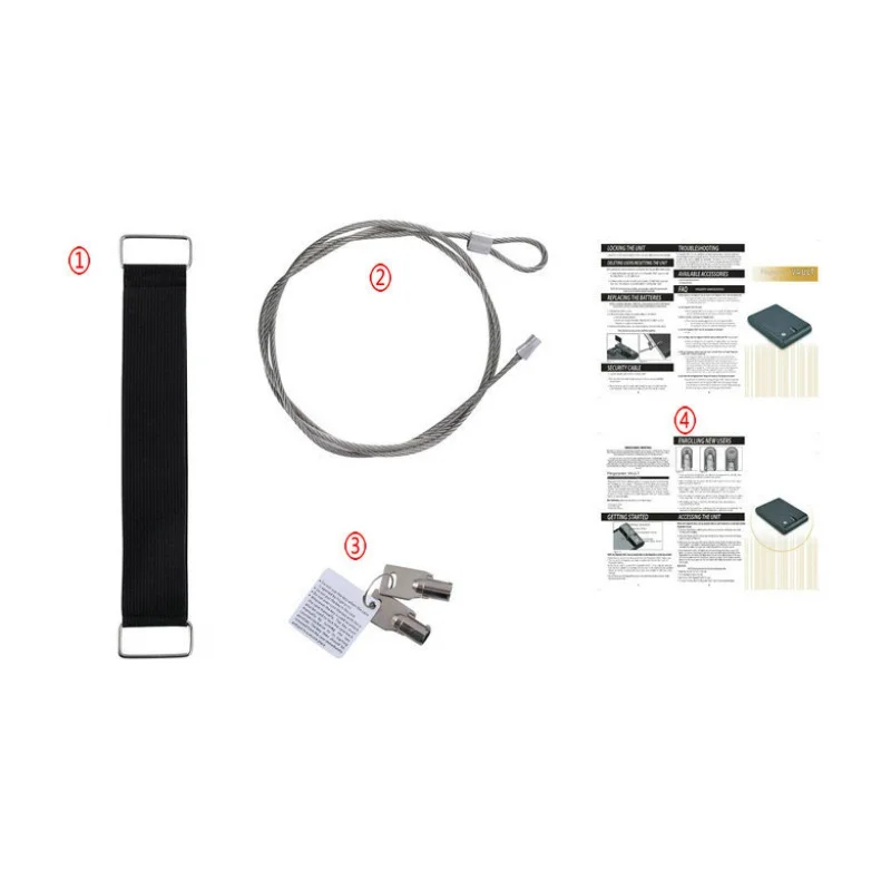 Fingerprint Safe Box para Home Weapon, Biometric Key Cofres, Jewelry Safe, Portable, Fireproof, Fireproof, Gun Security