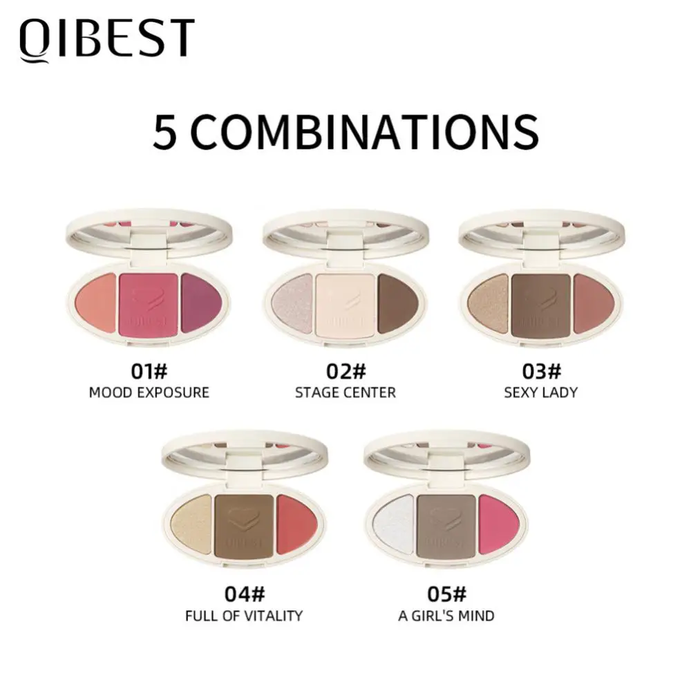 1/2/4PCS Highlighter Bronzers 5 Colors Face Blush Palette Face Contouring Brighten Glitter Shimmer Highlight