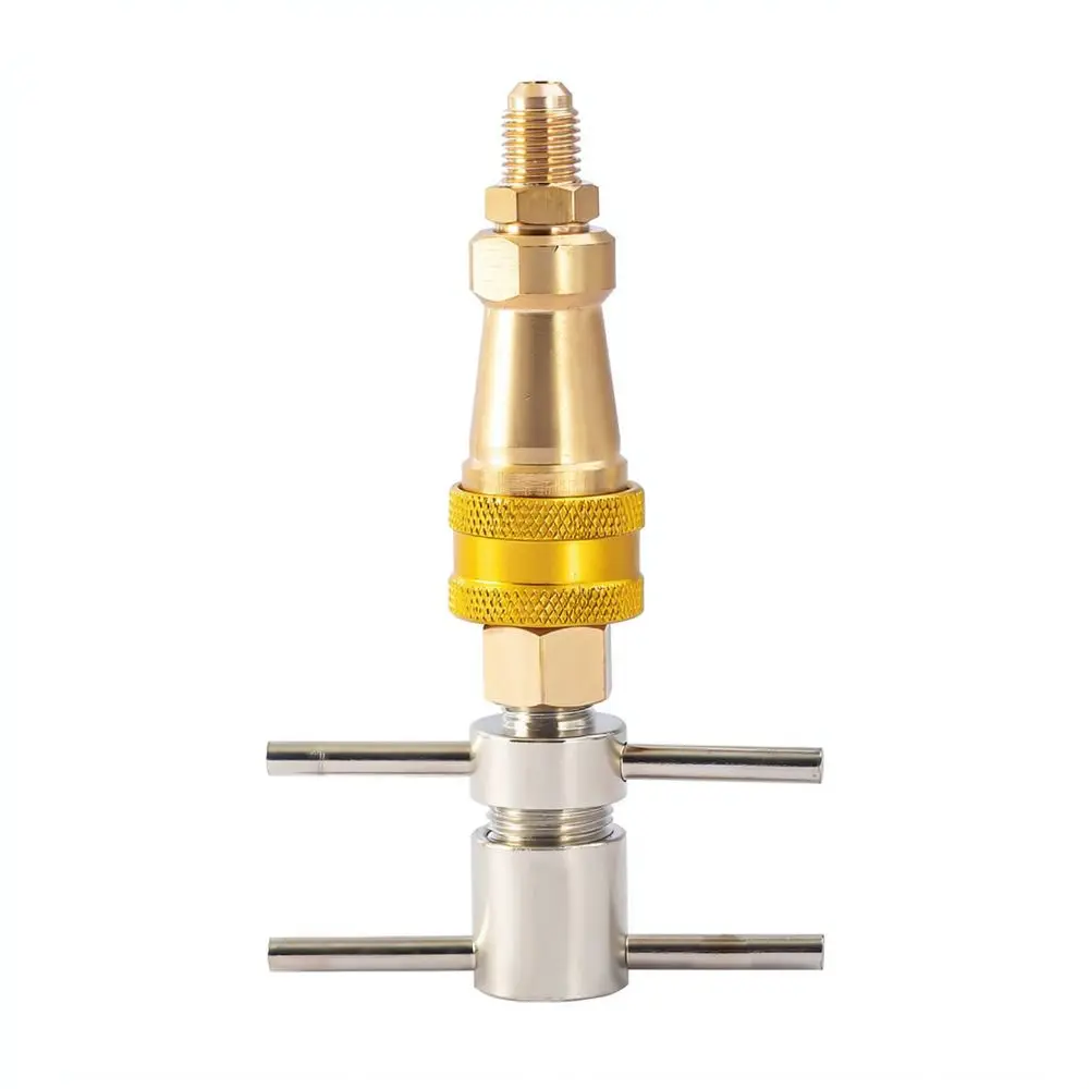For For Mulinyu HVAC Cooling System Repair Copper Quick Connector Refrigeration Charging Adapter Durable Pipe Maintenance Kit