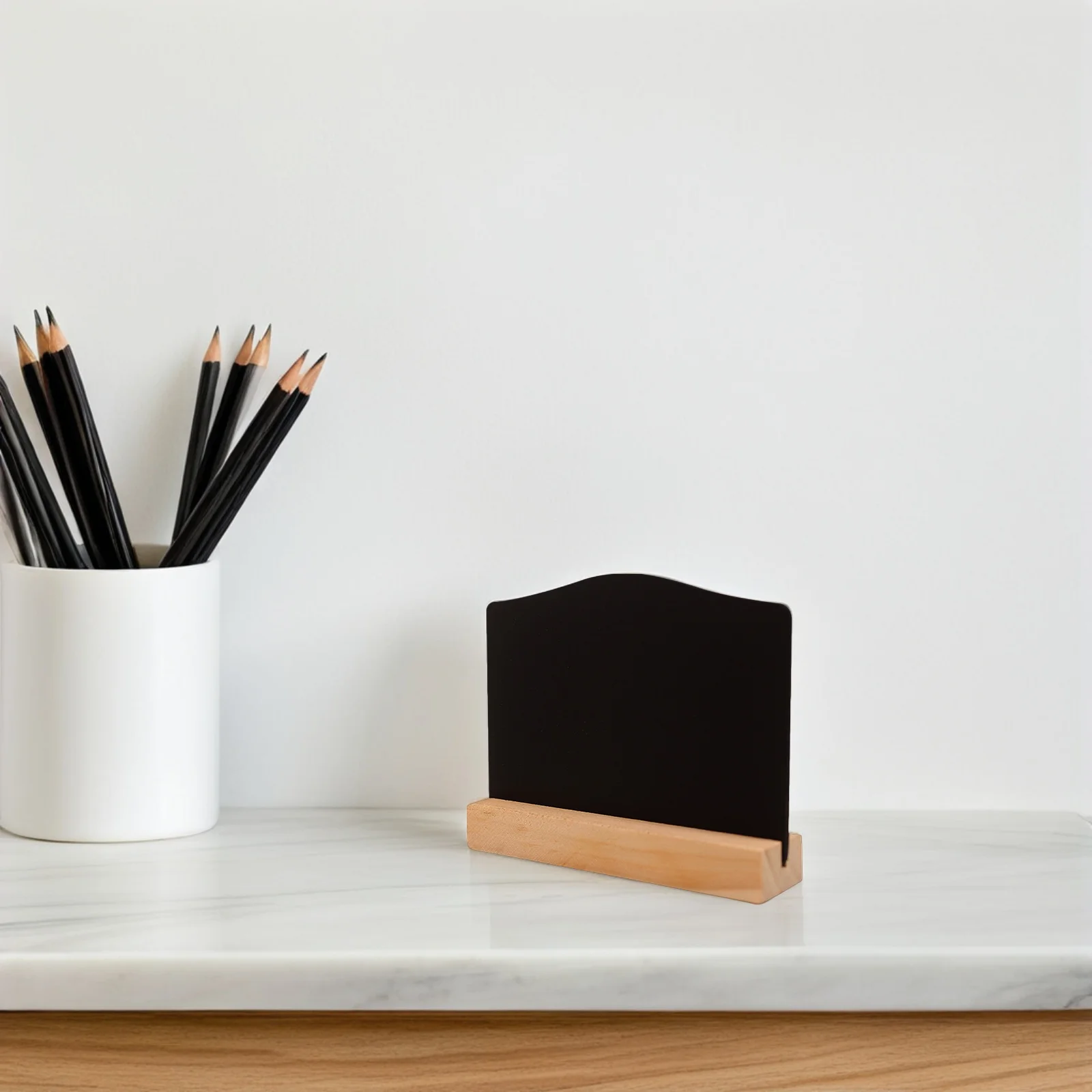 16pcs Mini Wooden Double Sided Chalkboard with Easel Stand Erasable Message Boards for Home Hotel Labels and Tabletop Hanging