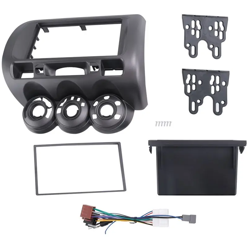 

A82M-Car Radio Fascia Parts Component For Honda Fit Jazz City LHD One Din Dvd Stereo Cd Panel Mount Installation Trim Kit Frame