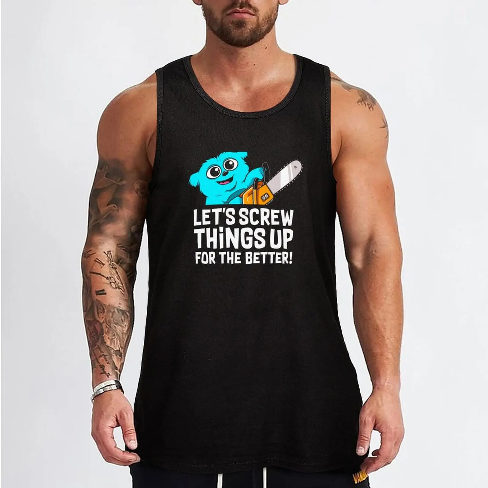 Chainsaw Beebo Tank Top Men's summer t-shirt anime t-shirts gym shirt man t-shirts man