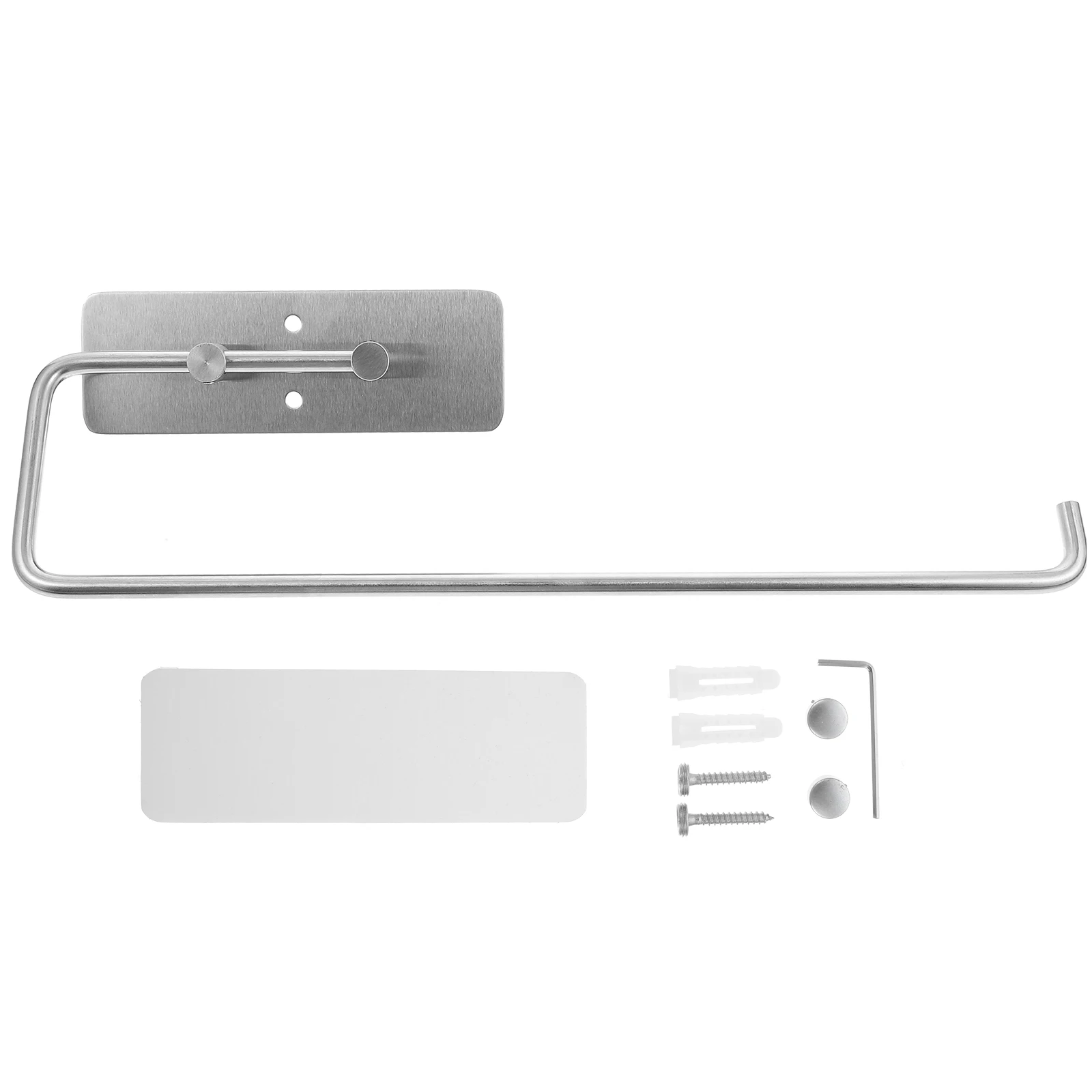 

1pc Stainless Steel Toilet Paper Holder Wall Mounted Durable Hotel Kitchen Bathroom Simple Design Easy Install Perforated Secure