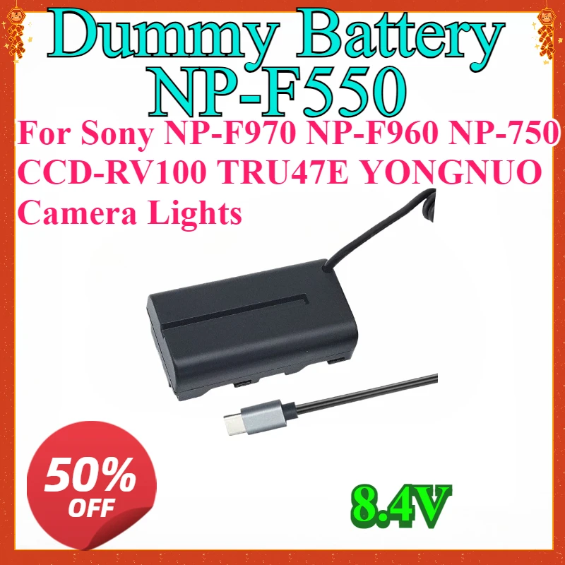 

New NP-F550 NP-F330 NP F550 NP F330 Dummy Battery for Sony NP-F970 NP-F960 NP-750 CCD-RV100 TRU47E YONGNUO Camera Lights