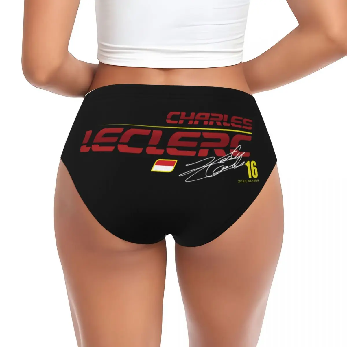 Custom Charles Leclerc 16 Brief Panties Womens Comfort Sport Racing Car Underwear