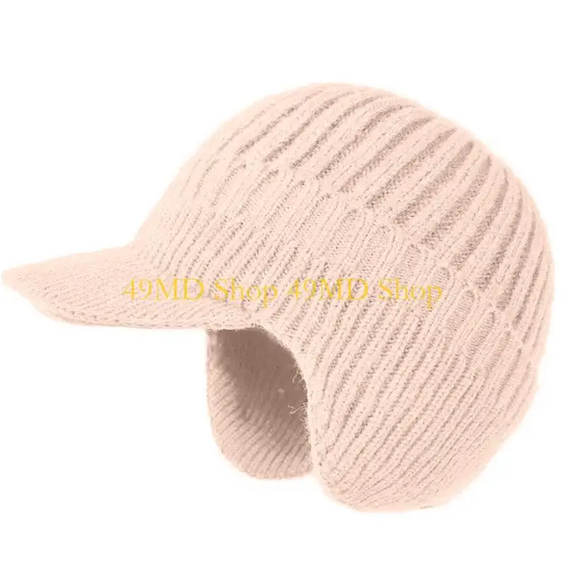 49MD Practical Ribbed Knit Winter Warm Accessory For Commuting Travelling