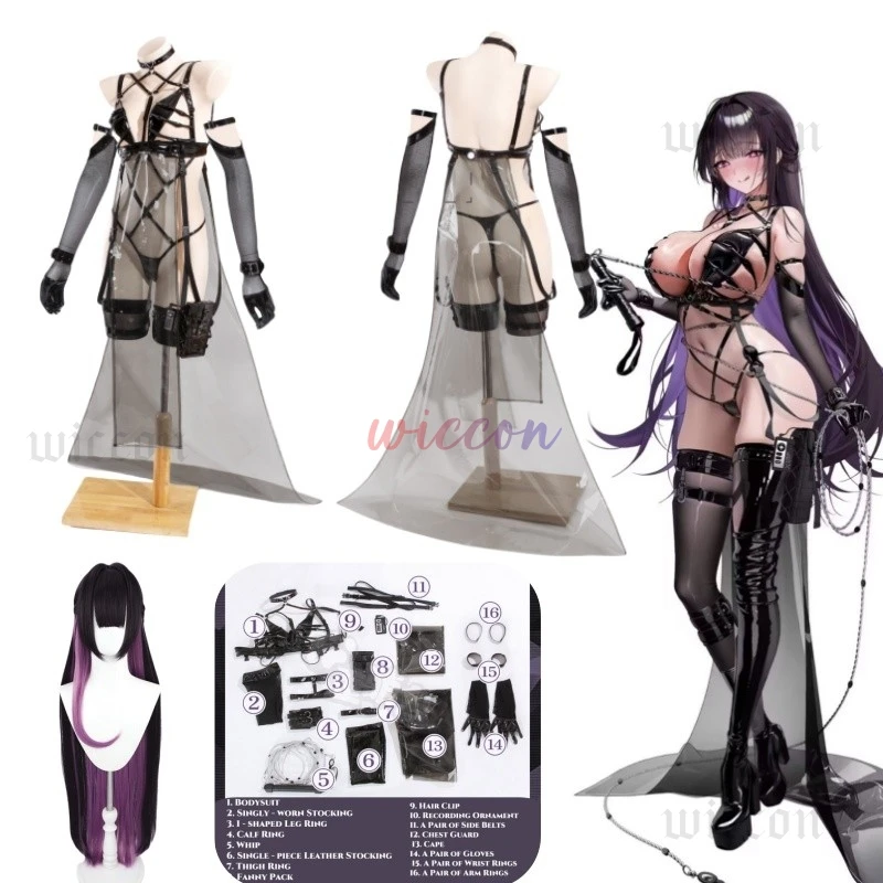 

NIKKE Богиня Победы Mihara COS ((*&^)) для женщин Mihara Combat ((*&^)) Парик Хэллоуин Женское праздничное платье Экипировка(())