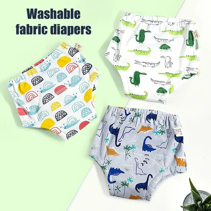 Washable Baby Training Panties Absorbent Cotton Diaper Infant Shorts Underwear Cloth Baby Diaper Nappies Panties Nappy Changing