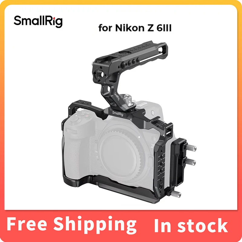 SmallRig for Nikon Z6 III Camera Cage Kit with Top Handle and Cable Clamp,Aluminum Alloy Camera Full Cage Kit 4520