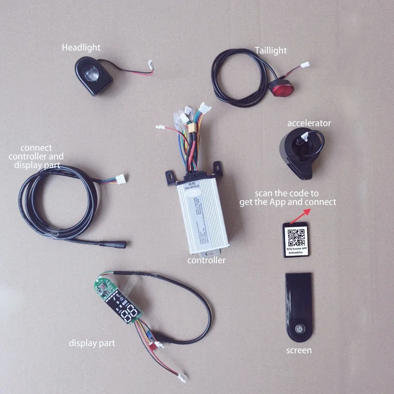 8.5 in 350W 36V 15A Electric Scooter Controller Board Matherboard for Controller Brakes and Bluetooth Led Display with APP