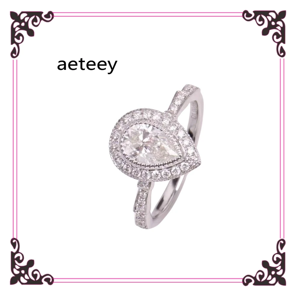

Custom 1CT Pear Shape D/VS1 IGI-Certified Lab Diamond Engagement Ring in 9K/14K/18K Gold, Engravable