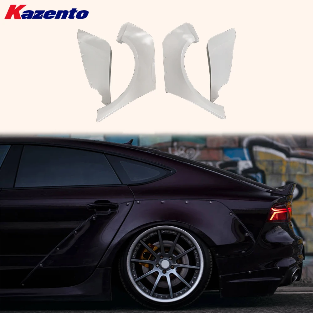 

For Audi 2010-2017 A7 S7 RS7 Sedan Fiberglass CC Style Rear Fender Flares Arch +90mm
