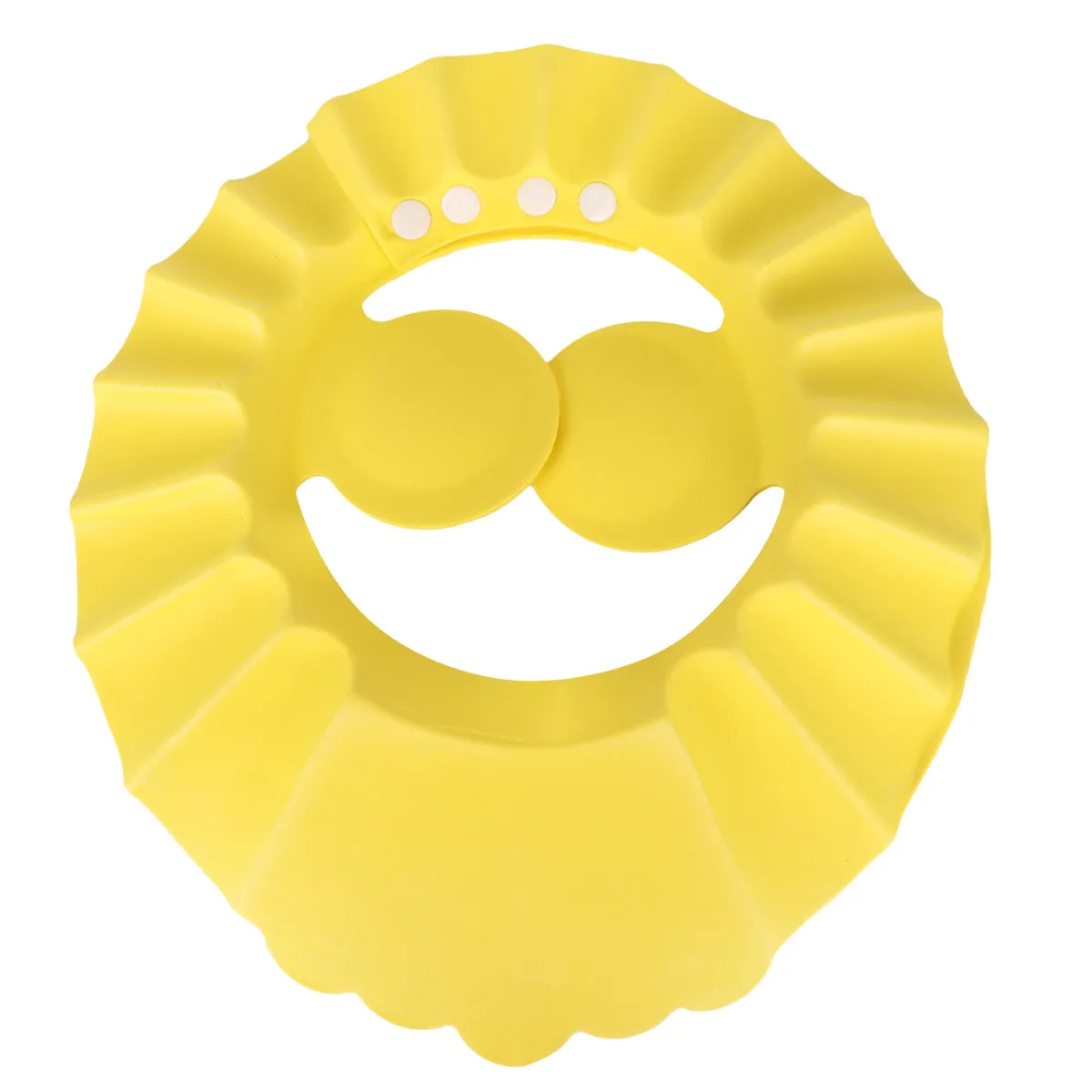 Baby Adjustable Yellow Children's Shower Cap Ear Protection Pads Shampoo Hair Wash Shield Infant Bathing Cap 3 Months to 6 Years