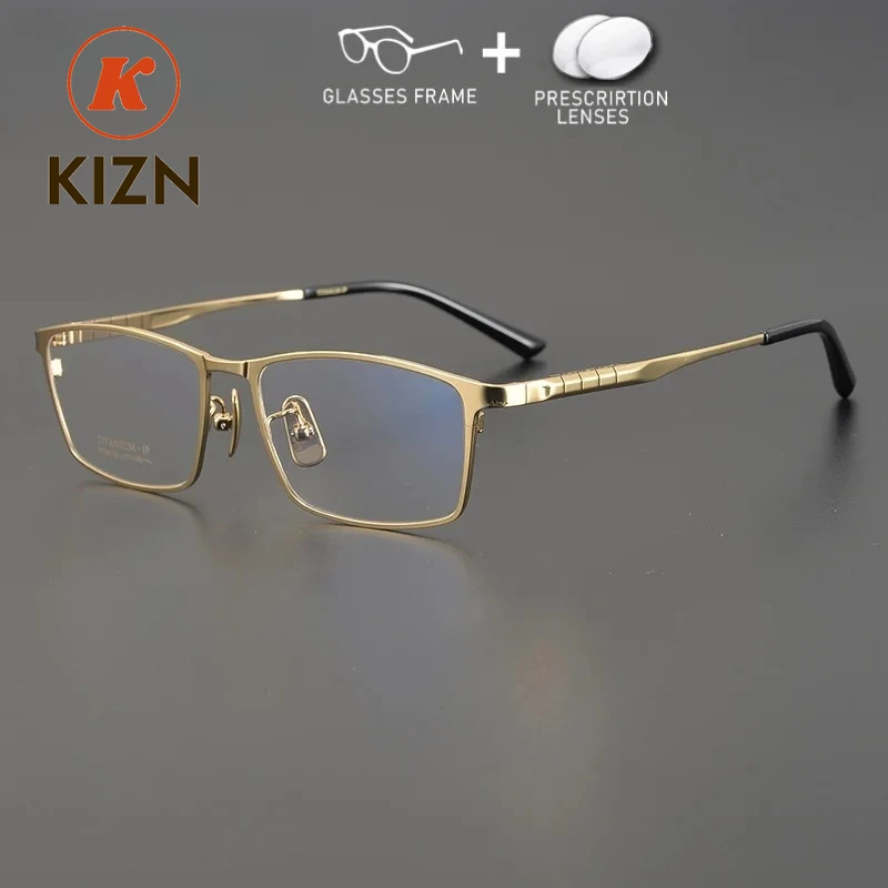 

Office Business PureProgressive Myopia Eyeglasses Titanium Men's Glasses Prescription Lenses Anti Reflection UV Protection