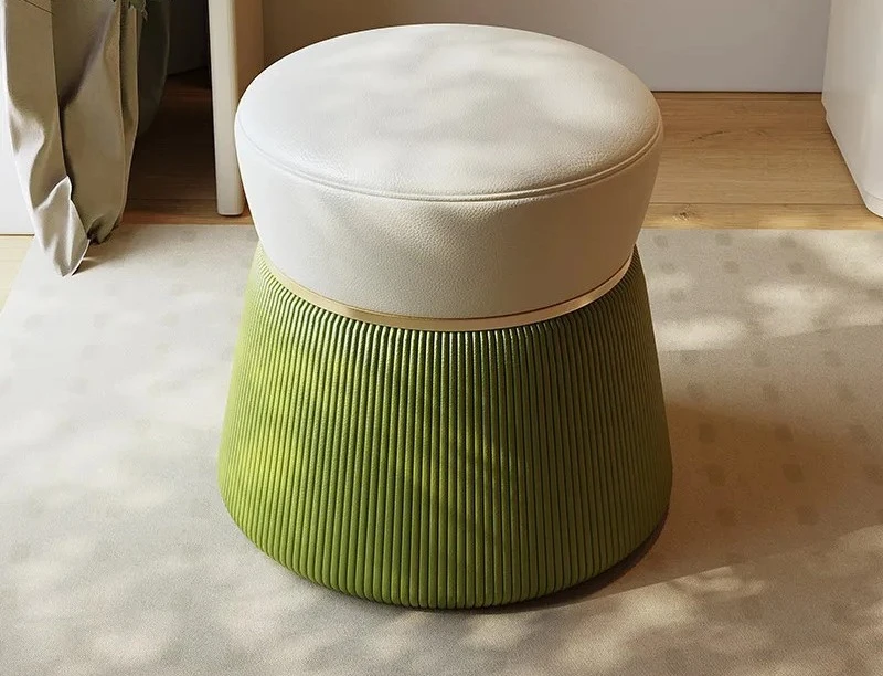 *Modern luxury living room Dressing stool, home bedroom, shoe changing stool, princess style, light luxury, high-end makeup stoo