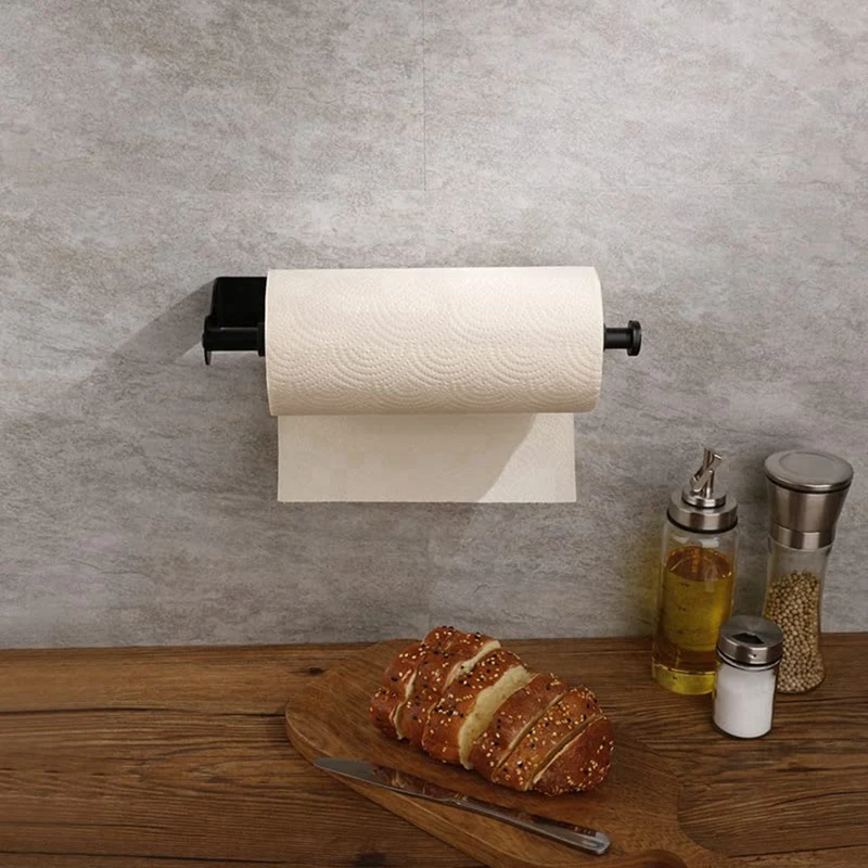 1 Piece Paper Towel Holder Wall Mount Paper Towel Holder Paper Towel Holder Under Cabinet With Damping For Kitchen Bathroom