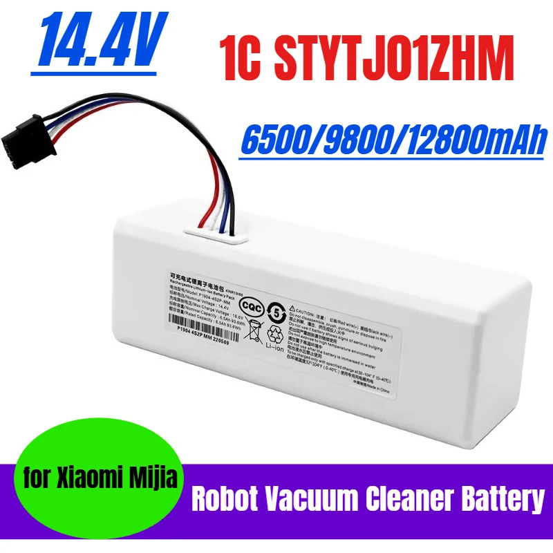 

14.4V 12800mAh for Xiaomi Mijia 1C STYTJ01ZHM Robot Vacuum Cleaner Battery