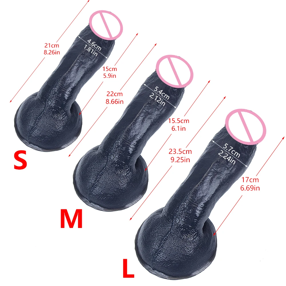 8/9inch Realistic Penis Soft Huge Dildo Female Masturbator Double-layer Silicone Suction Cup Sex Toy Dildos for Women Big Dick