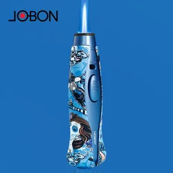 JOBON Outdoor Windproof Butane Gas Lighter 360° Using Blue Flame Turbo Jet Ignition Gun Cooking BBQ Cigar Lighter